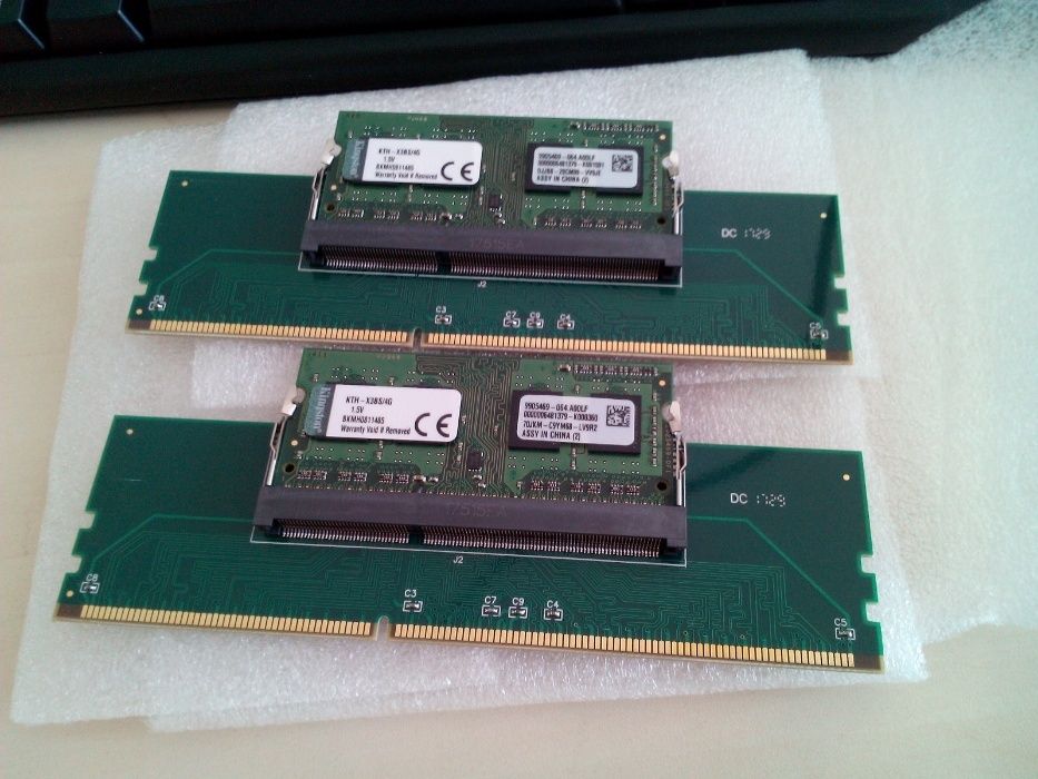 Продам два модуля памяти Kingston KTH-X3BS/4G +SO-DIMM to DIMM Adapter