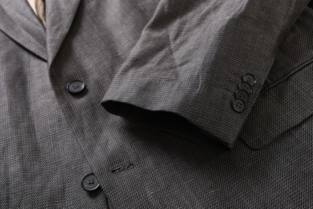 PAUL SMITH klasyczna brązowa marynarka męska w melanżu wełna len r. 56