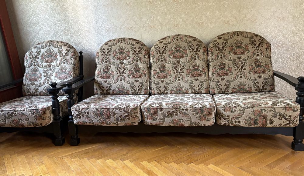 Sofa i fotele z PRL-u