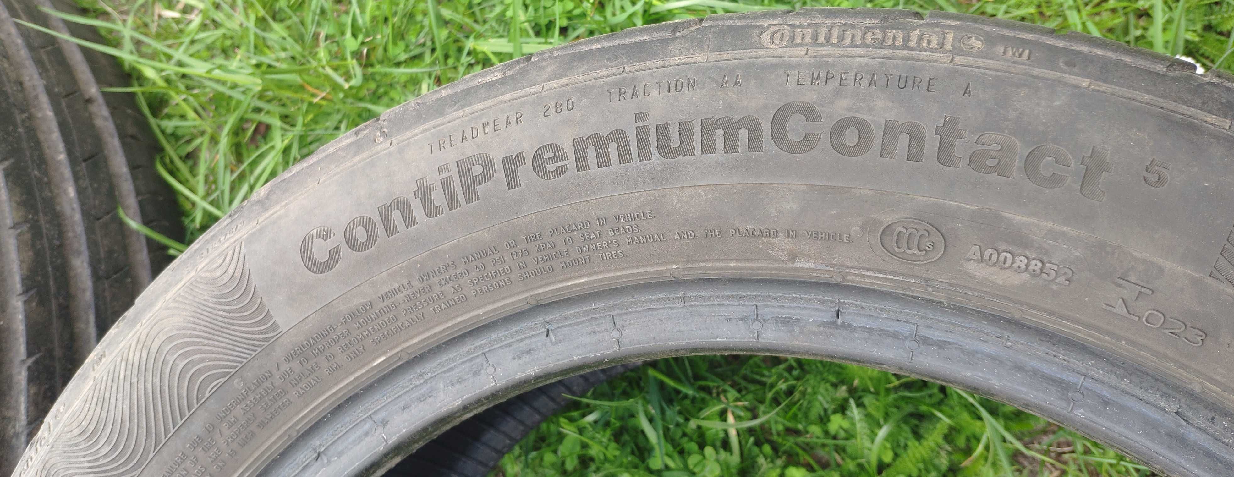 Sprzedam opony letnie Continental ContiPremiumContact5 185 / 55 R15 H