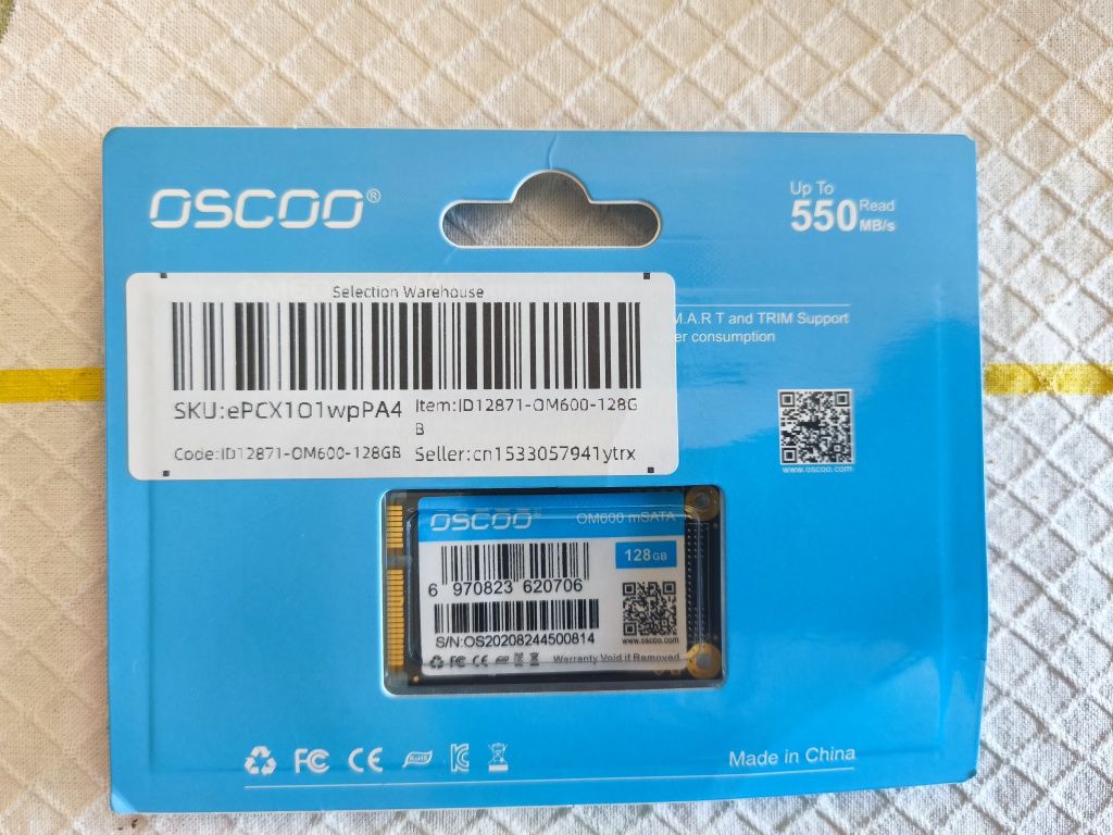 mSATA Oscoo de 128GB.