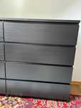 IKEA MALM Komoda, 4 szuflady, czarnobrąz