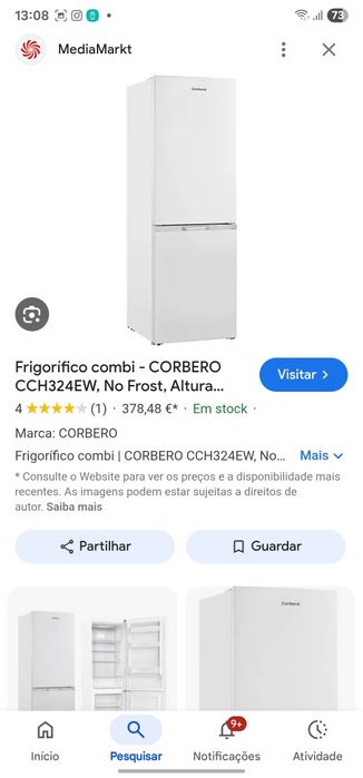 Conbinado corbero no frost Branco