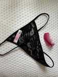 NOWE, czarne, koronkowe stringi Victoria's Secret.