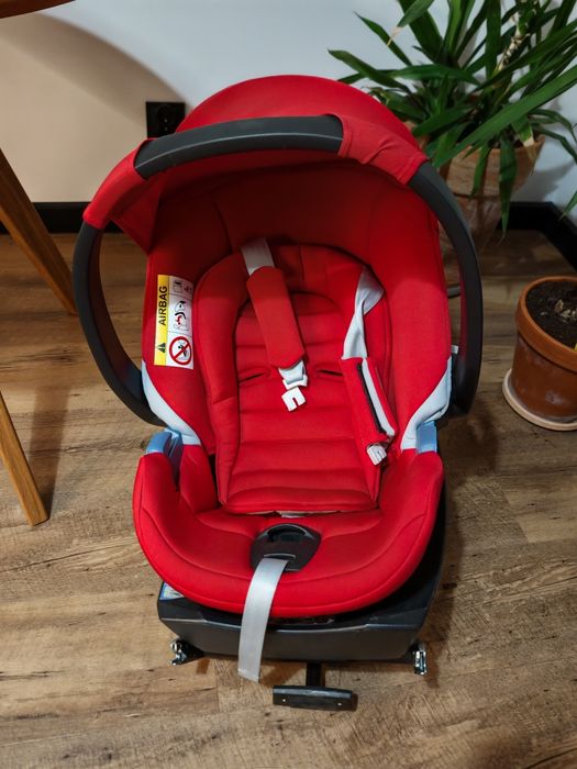 Fotelik Cybex 0-13 kg + baza isofix, Aton Cbx Crunchy red
