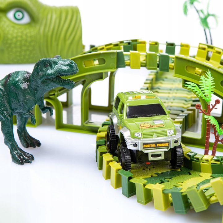 Mega Tor Wyścigowy Park Dinozaurów Magic Track 270 Elementów, 360cm To
