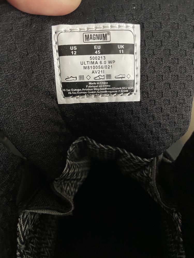 Черевики Combat Boots MAGNUM Ultima 6.0 WP, розмір 45, 29см