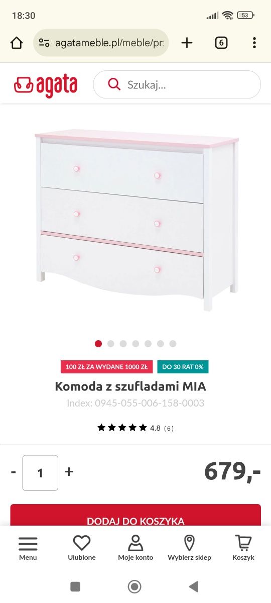 Zestaw mebli dziecięcych Mia Agata meble