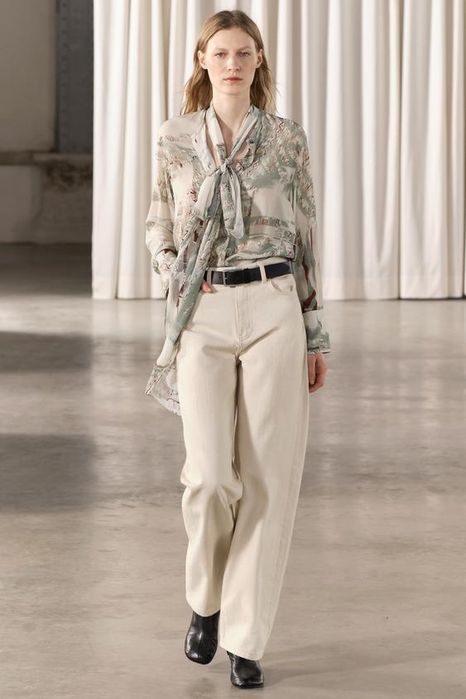 Джинси прямі , палацо чорні, молочні, сині ,сірі  Witleg 42-44 Zara