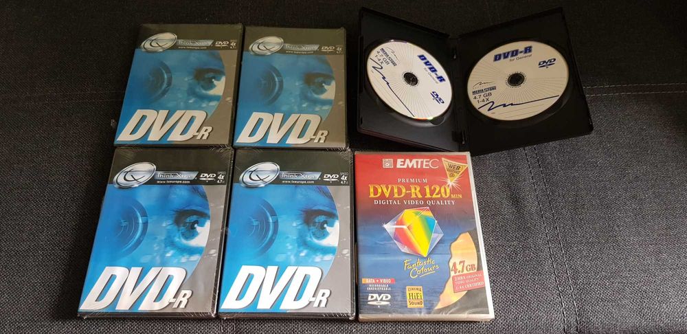 5x Nowe DVD-R Płyty w DVD boxach + 2