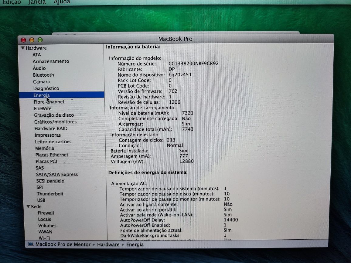 MacBook Pro Retina, 15 polegadas, finais de 2013