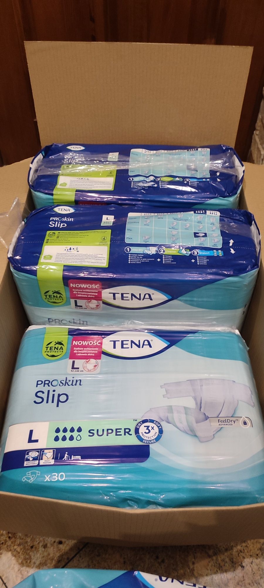 Pampersy Tena slip L 30 super 110 szt. + Majtki plants 12 szt.