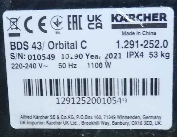 Szorowarka jednotarczowa Karcher BDS 43 Orbital C
