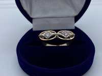 Złoty pierścionek z diamentami rozmiar 20 certyfikat