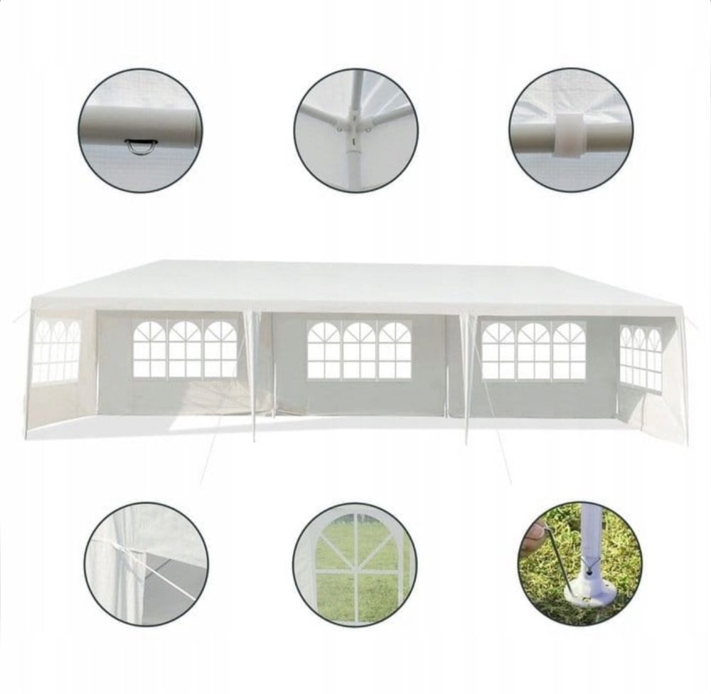 Pawilon ogrodowy namiot imprezowy wodoodporny 3x9m