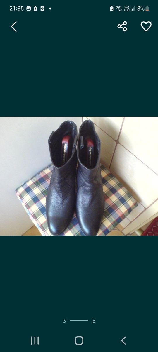 Clarks skórzane kozaki kozaczki rozm. 42 wkładka 27,5 cm botki