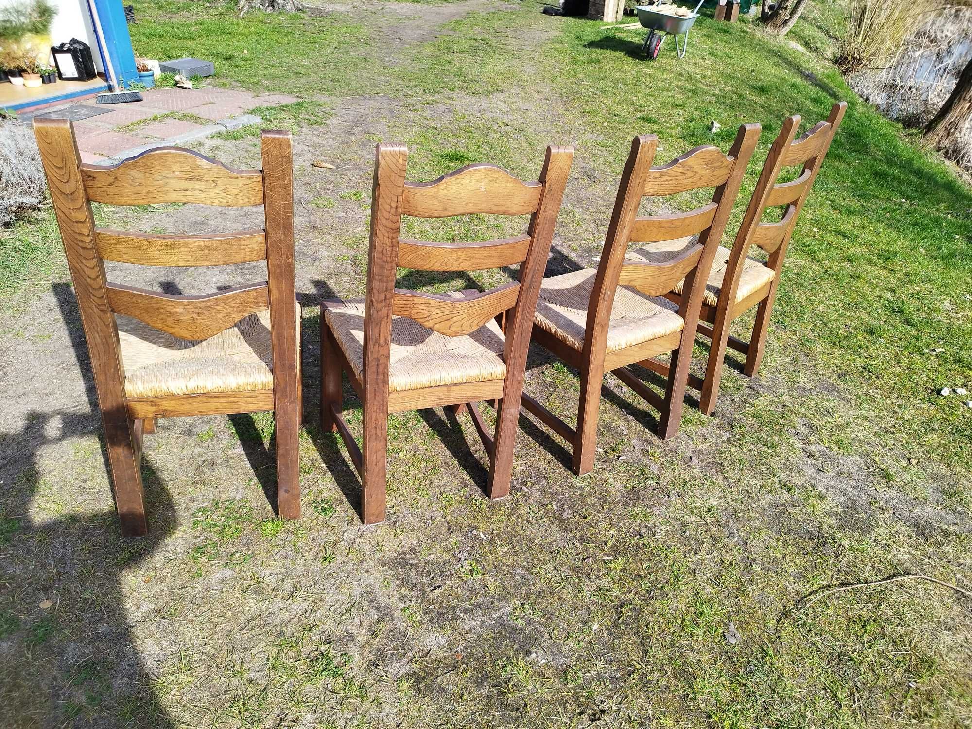 Dębowe krzesła 4 sztuki