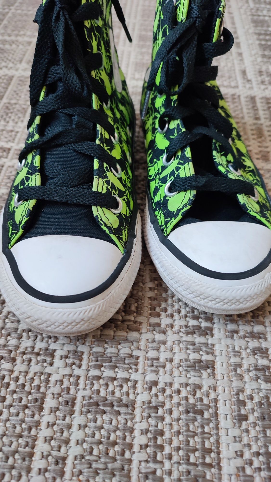 Кеди  Converse з неоновим малюнком 30р. (19см)