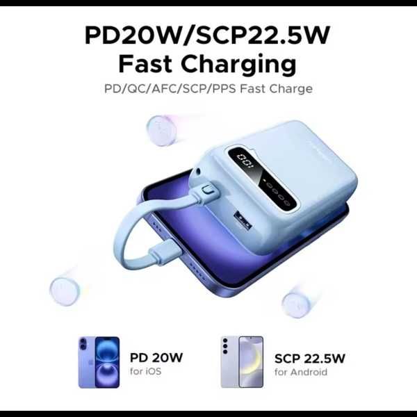 Зовнішній акумулятор (павербанк) UGREEN PB525 20000mAh 22.5W Black