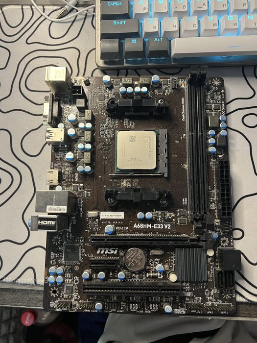 Материнська плата + процесор (MSI A68HM-E33 V2 + AMD Athlon X4)