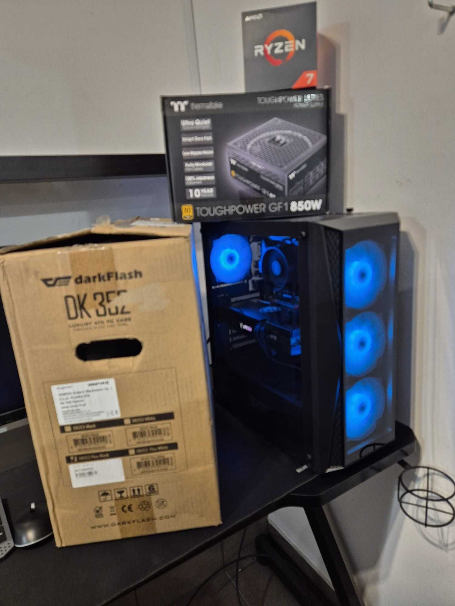 Komputer do gier Ryzen 7 RTX 3060Ti 32GB ram SSD RGB