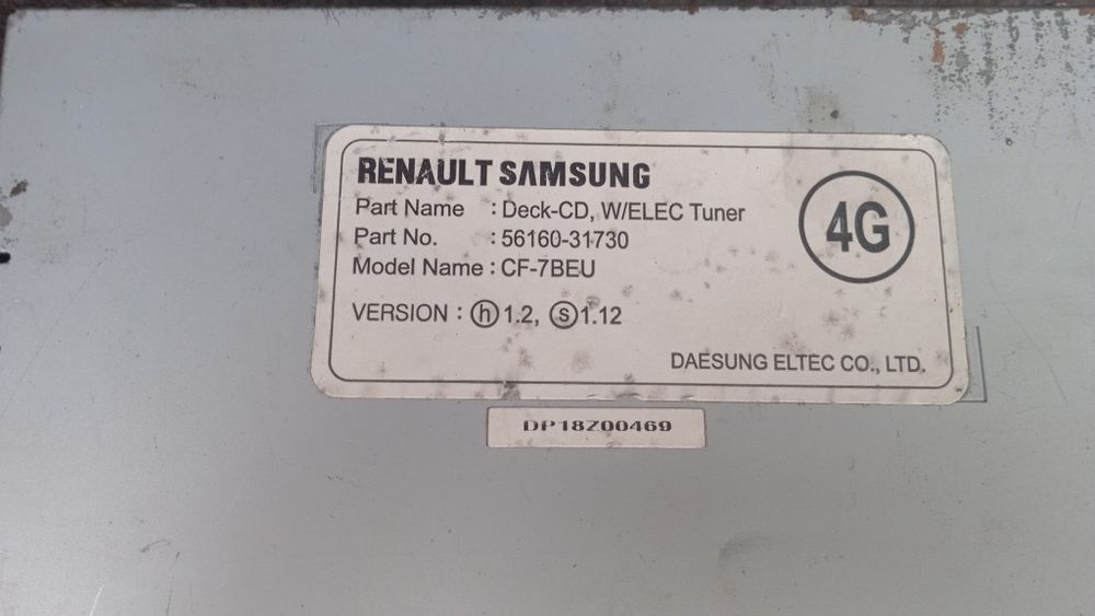 Продам автомагнитола Renault Samsung
