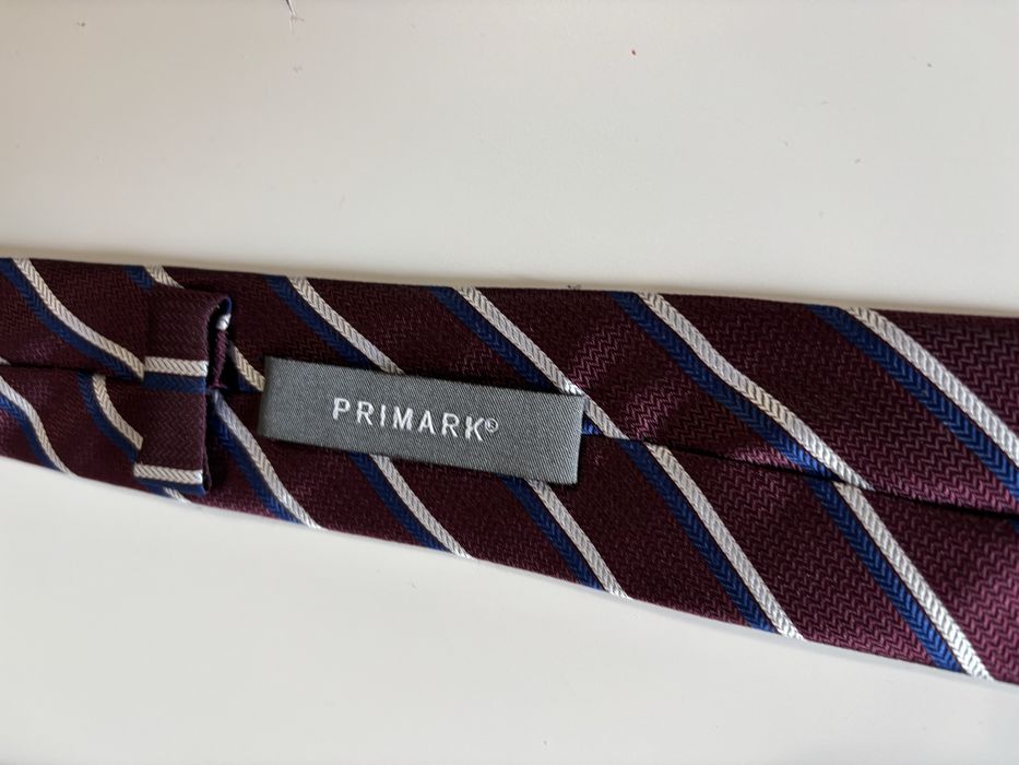 Галстук краватка вузька бордова в смужку