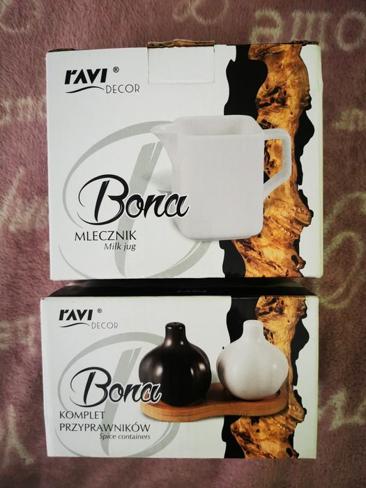 Przyprawniki mlecznik Ravi Decor Bona zestaw NOWY