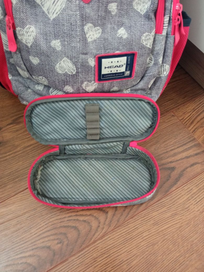 Plecak tornister szkolny dla dziewczynki piórnik firmy head