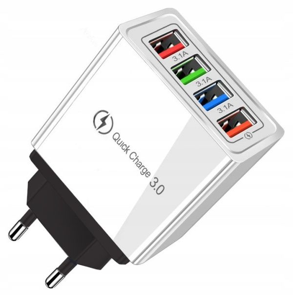 Ładowarka sieciowa 4 x USB port 3.0 A