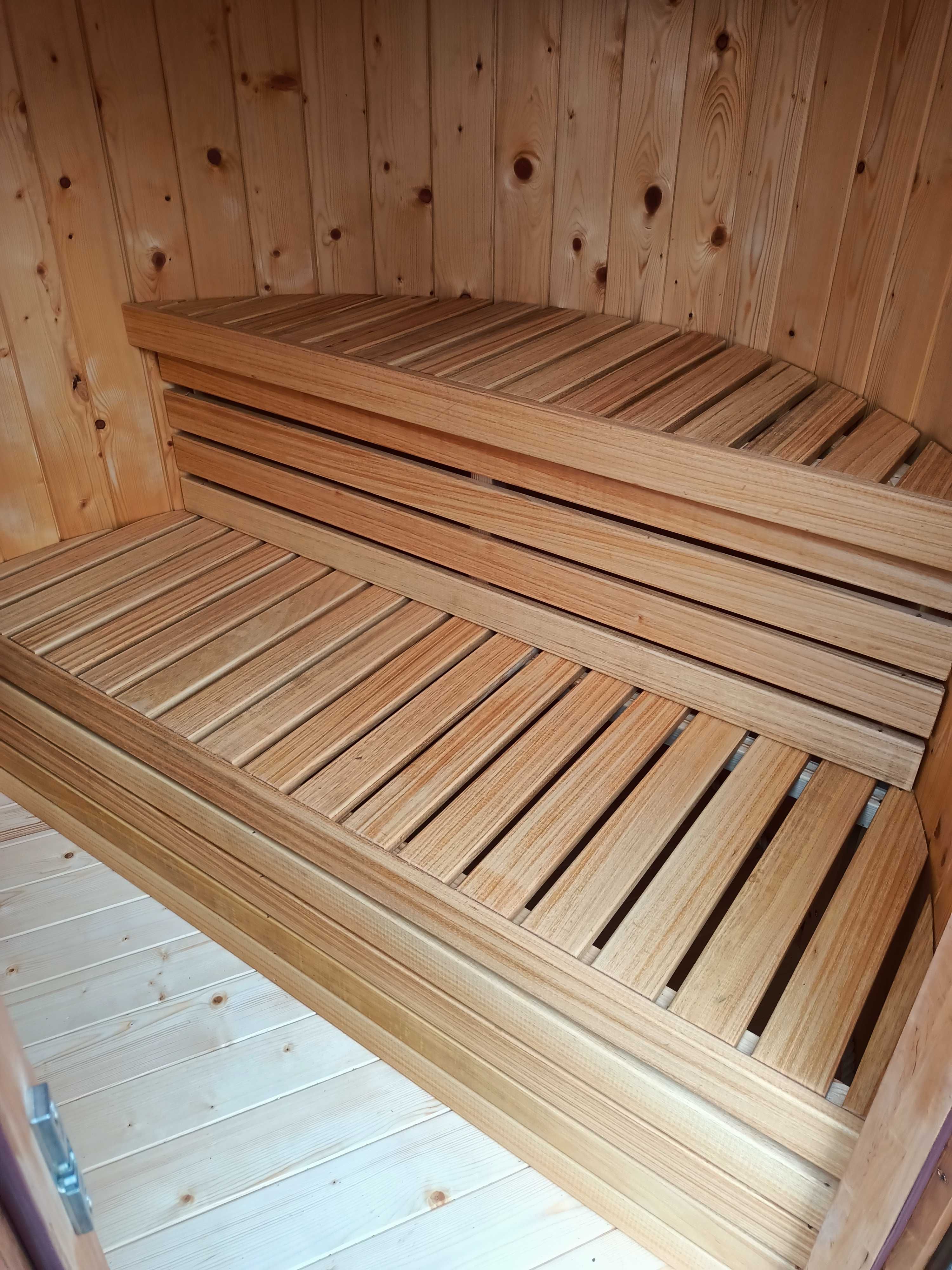 Sauna ogrodowa, harvia, beczka, spa ogrodowe premium, ocieplona