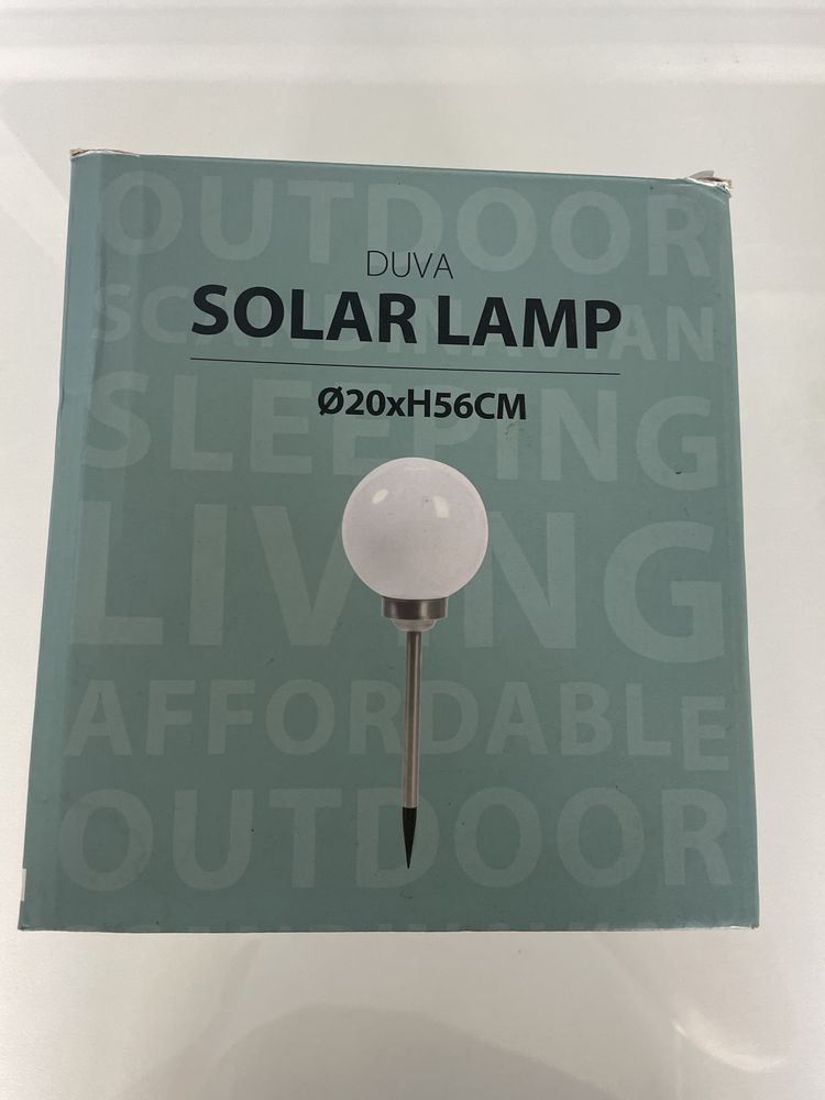 Lampa solarna SOL Ś20xW56cm biały
