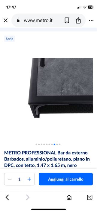 Balcão/bar Metro Barbados