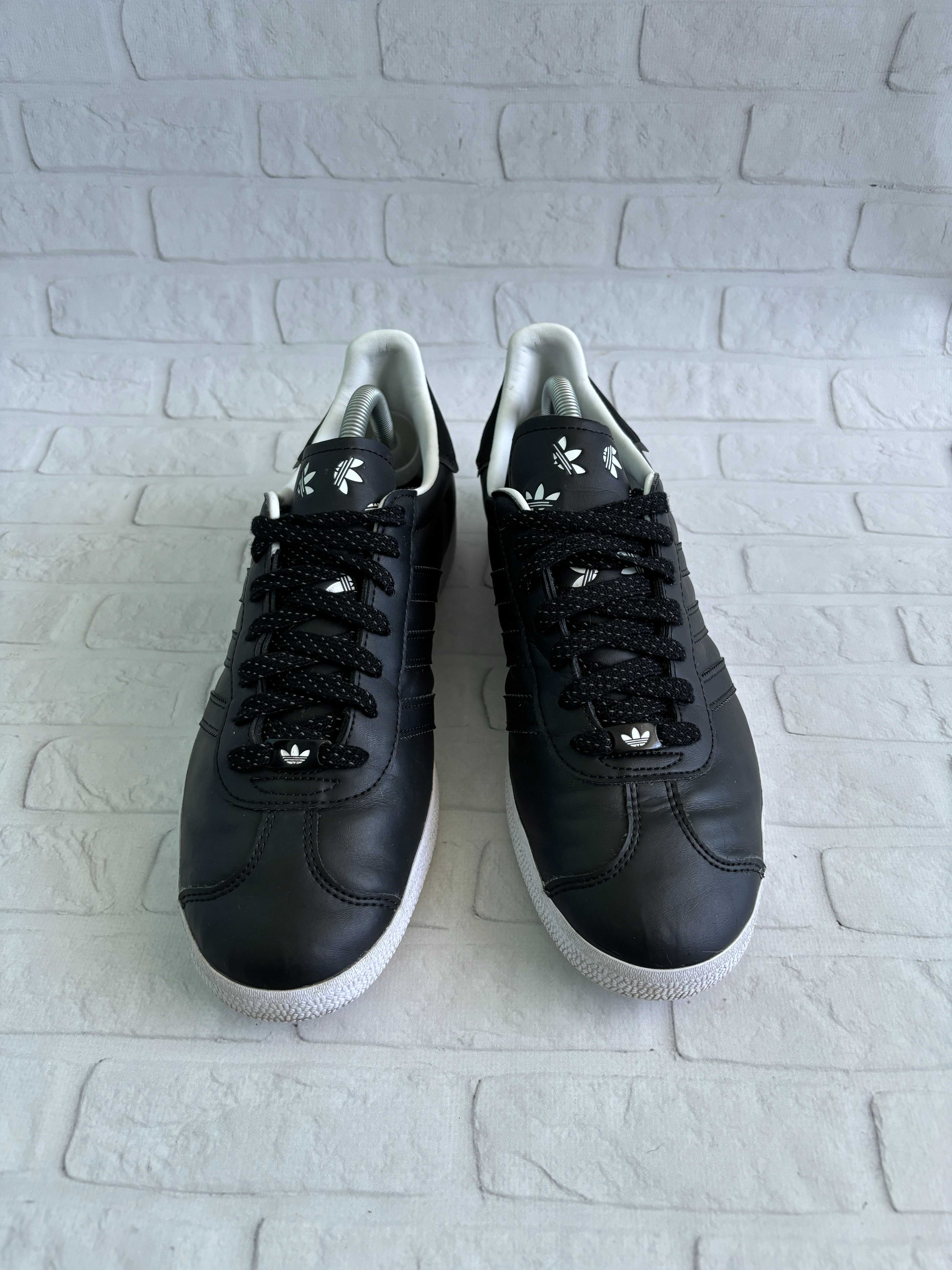 Чорні Кросівки Adidas Gazelle Casual 43 Черные Кроссовки Кожа Оригинал