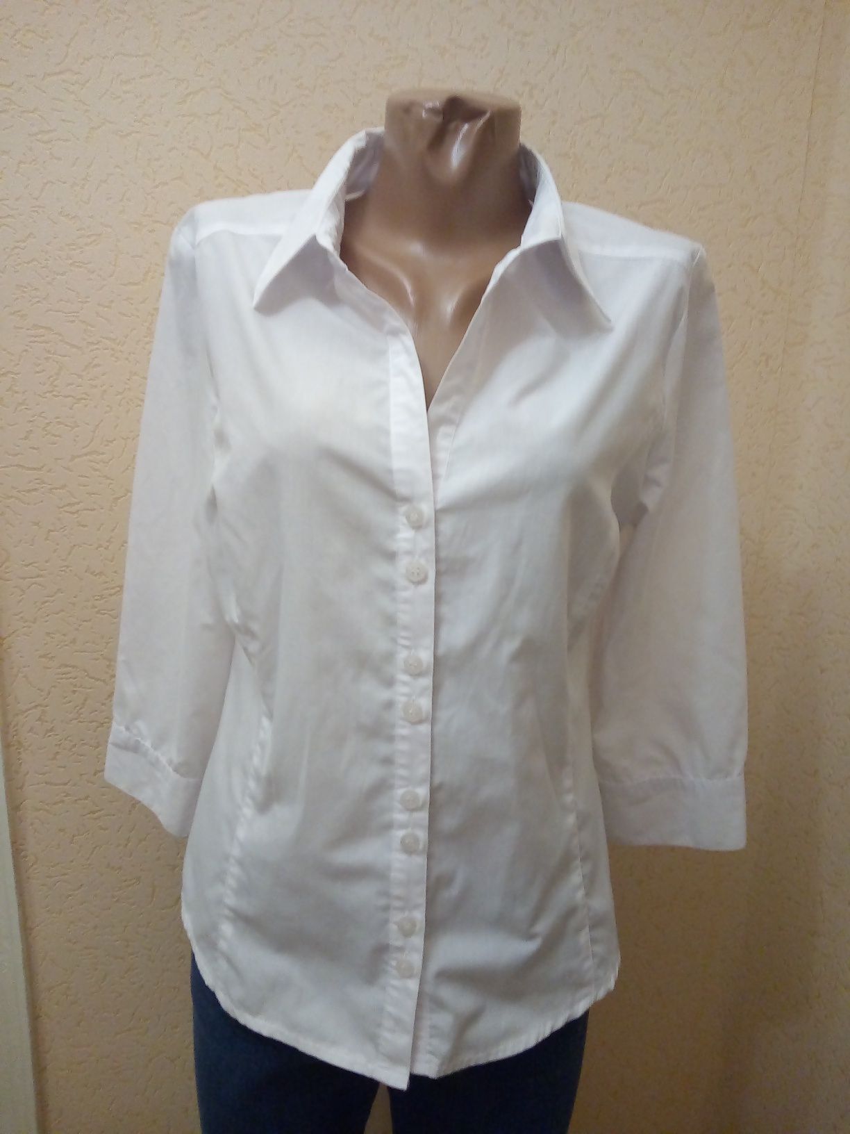 Блузка рубашка белая женская р. 38 Турция