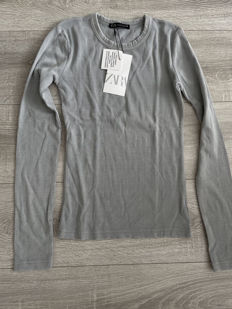 Лонг в рубчик лонгслів Zara