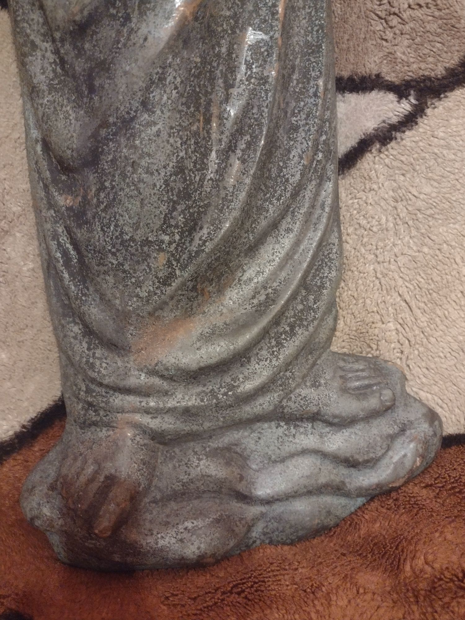 *Wyprzedaż*Piękna, bardzo stara rzeźba Chrystusa z brązu 9kg. 80cm.