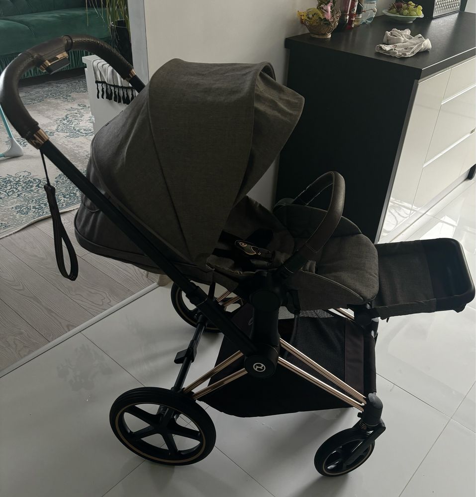 Spacerówka Cybex Priam 2.0 All Terrain Manhattan Grey Plus + dodatki