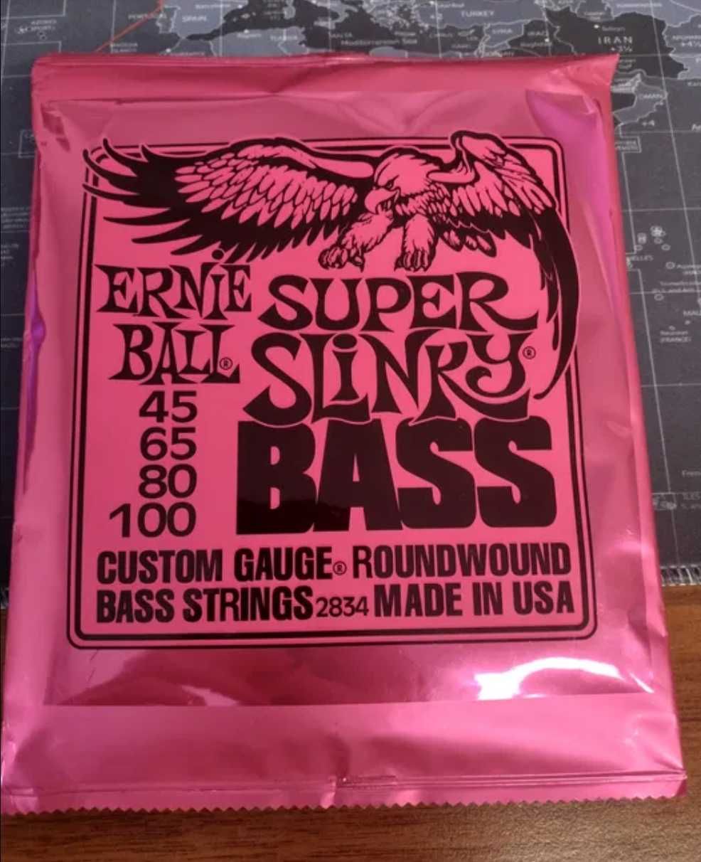 Struny do gitary basowej 4 Ernie Ball 45-100