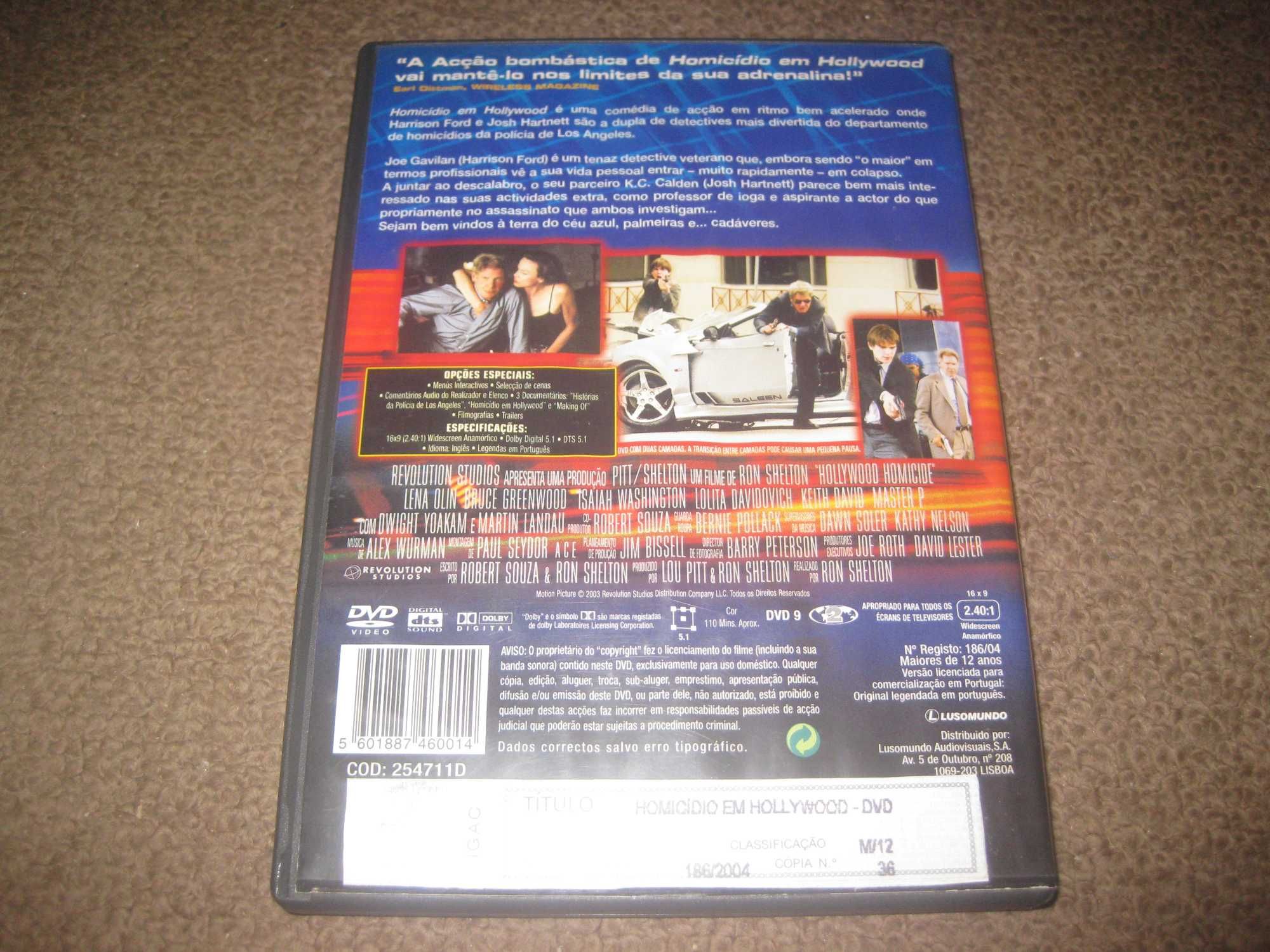 DVD "Homicídio em Hollywood" com Harrison Ford