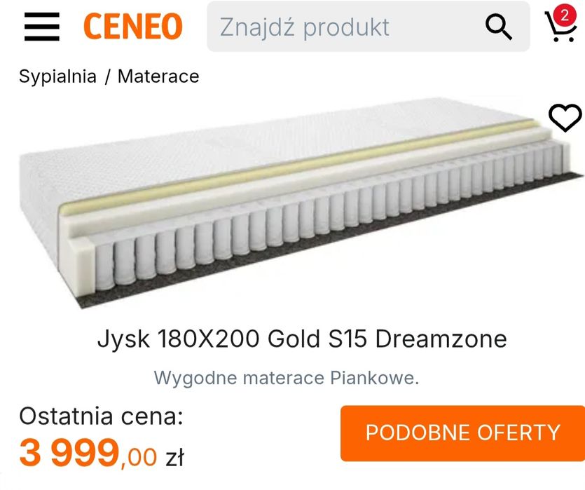 Materac 180x200 dreamzone