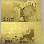 ZŁOTY Banknot Złote Banknoty 10 Euro Złoto 24 karat