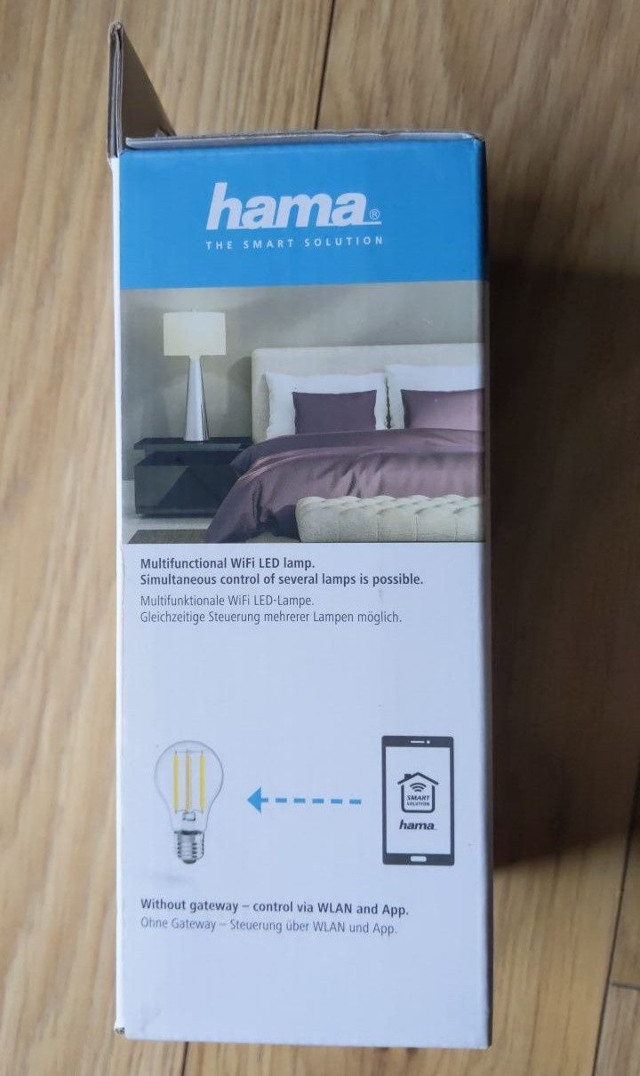 Hama żarówka LED E27, Wi-Fi, filament, 7 W (60W)