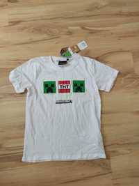 Nowy t-shirt koszulka bawełniana 146 Minecraft mojang