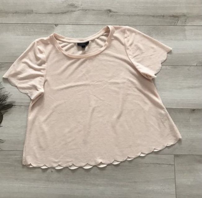 Укорочена футболка- топ, блуза оверсайз Topshop 42-44 роз