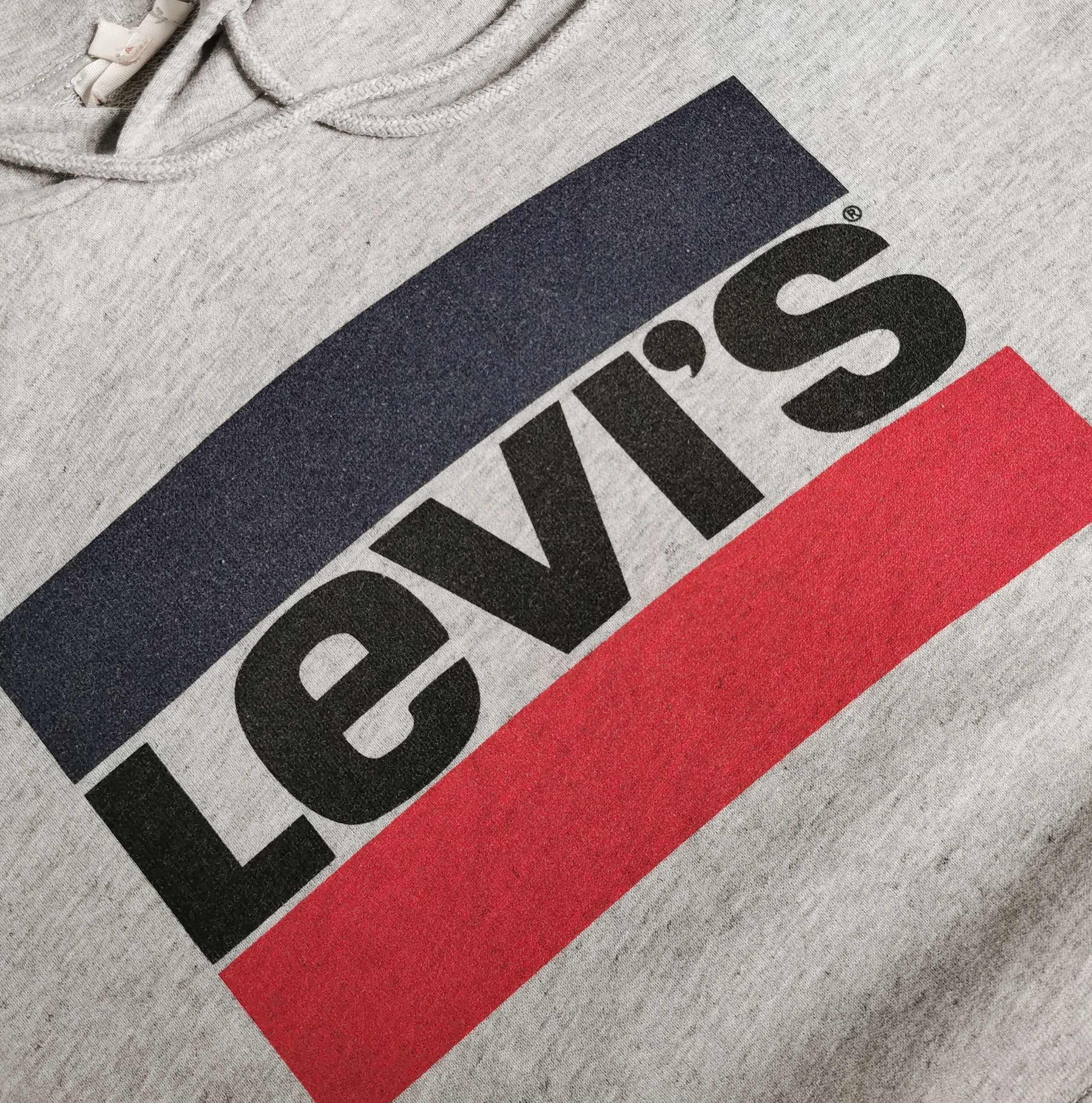 Bluza z kapturem Levi's big print duże logo levis rozmiar L/XL