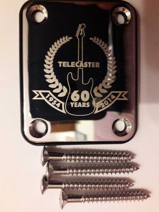 Płytka, neck plate do mocowania gryfu gitary: TELECASTER 60 YEARS