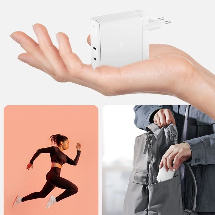 Ładowarka Spigen ArcStation Pro + kabel USB-C 140-W - biała