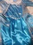 Vestido Elsa que já viveu muitas aventuras! 7/9 anos