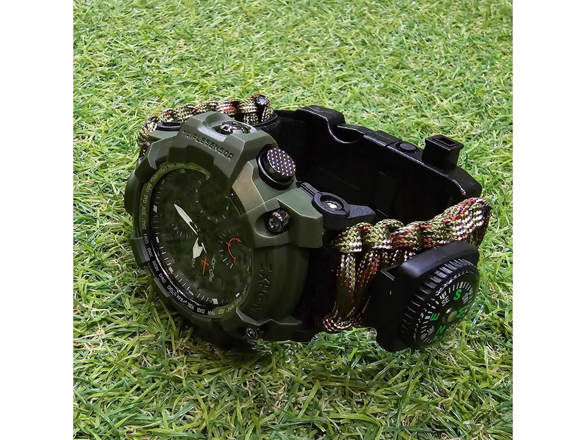 NIEZBĘDNIK‼️ Zegarek Militarny Wojskowy Survivalowy 8 FUNKCJI NOWY